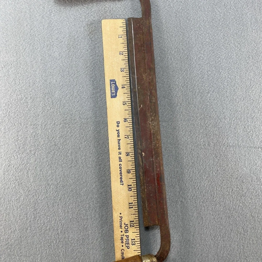 Vintage Draw Knife 12 Inch Blade Wood Handles Unbranded Antique